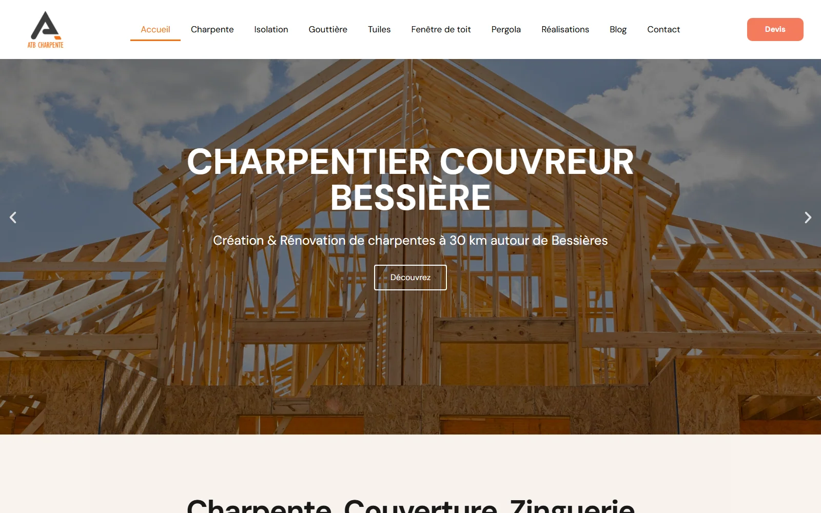 Site internet ATB Charpente