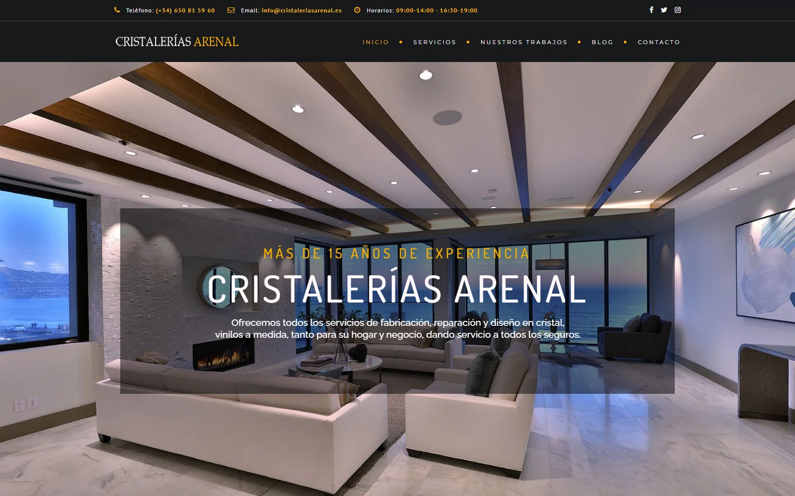 Site internet Cristalieras Arenal