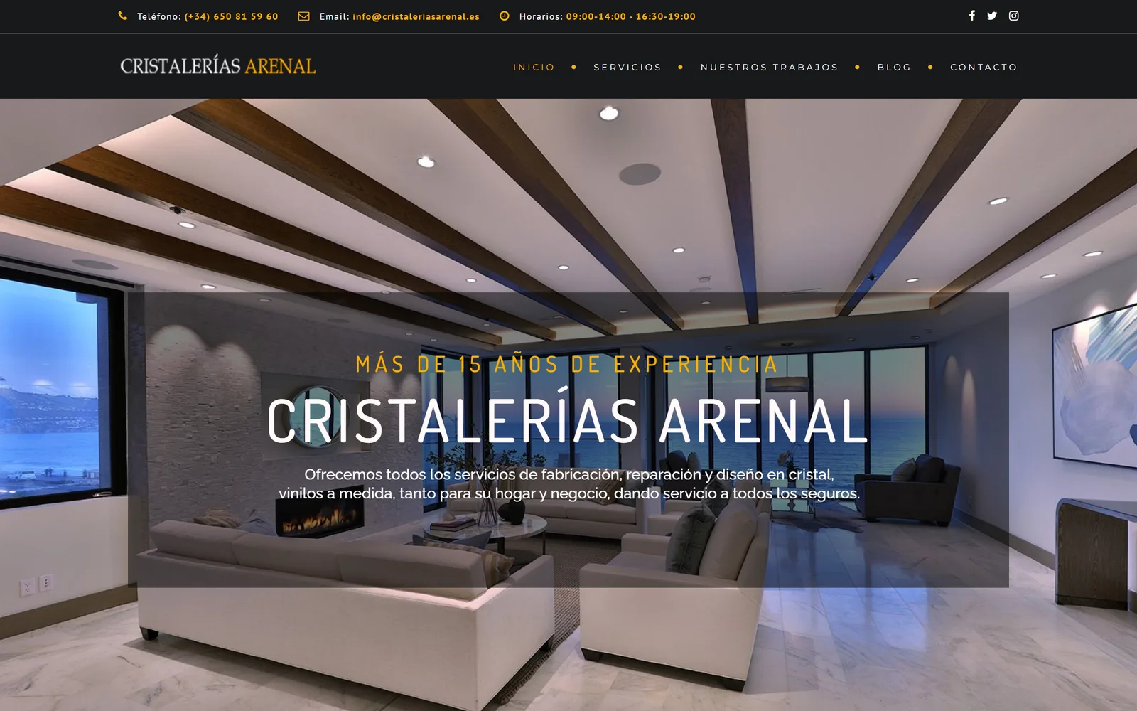 Site internet Cristalieras Arenal