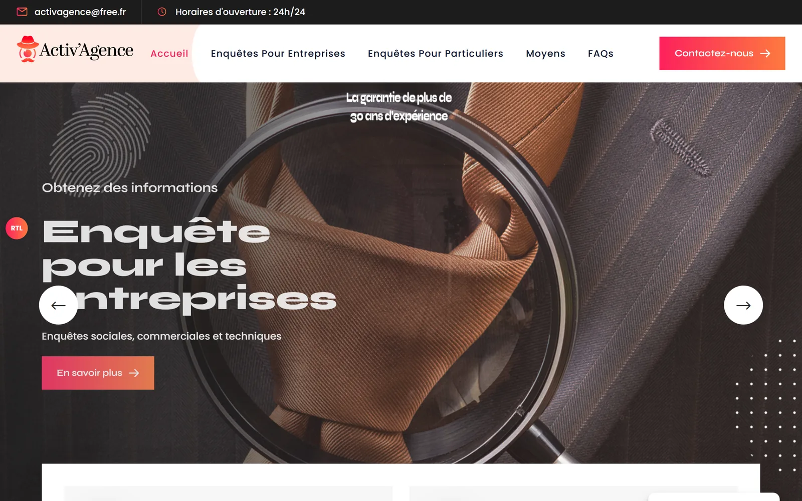 Site internet Activ'agence