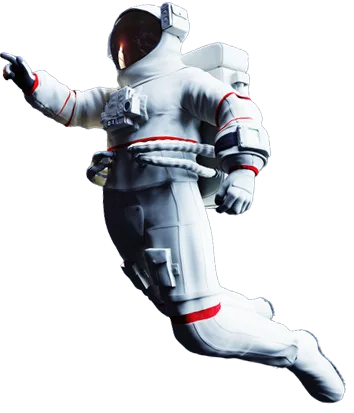 Astronaute tirant la corde