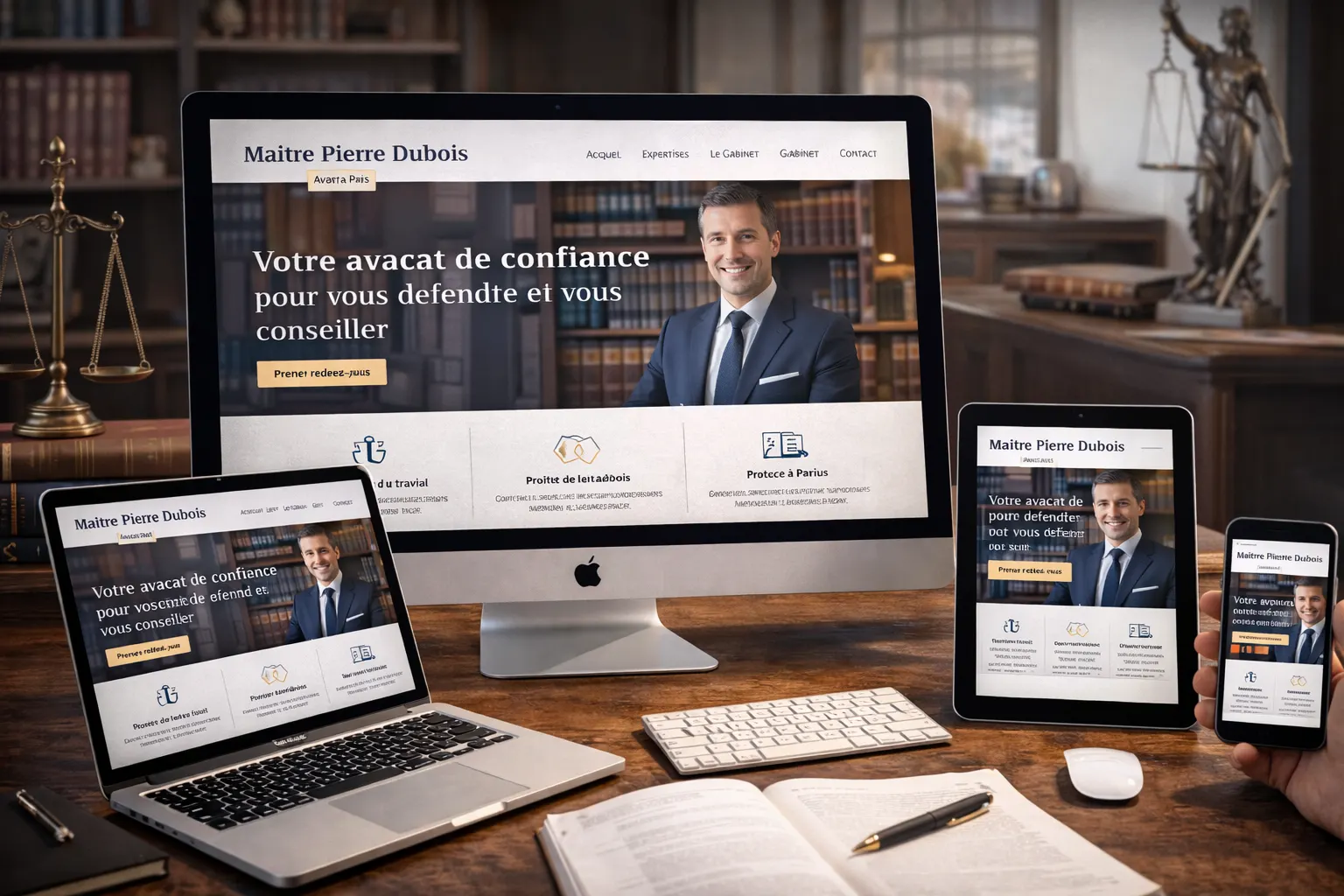 Création de site internet pour avocat et juriste – agence web Clickzou