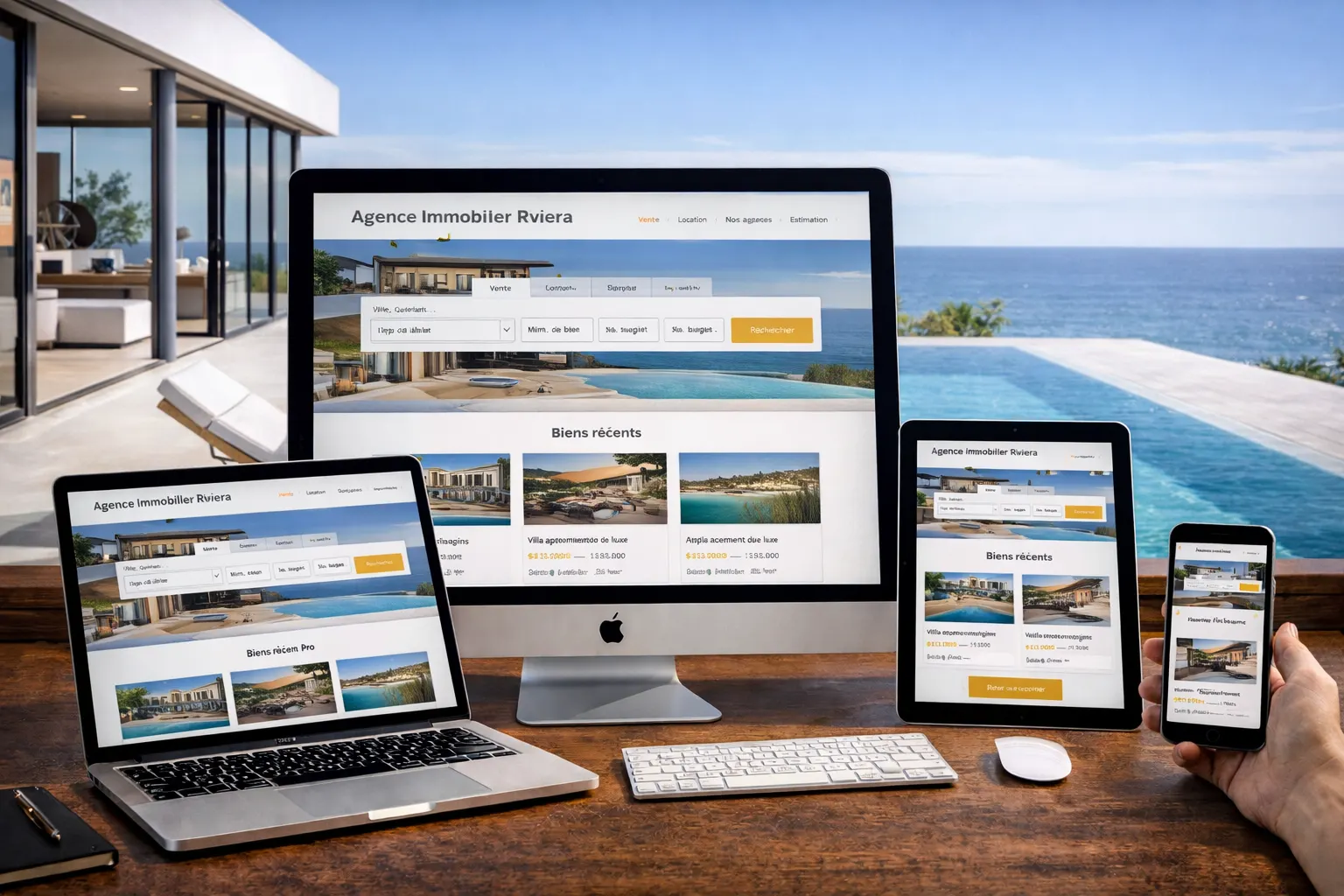 Création de site web pour agence immobilière – agence web Clickzou