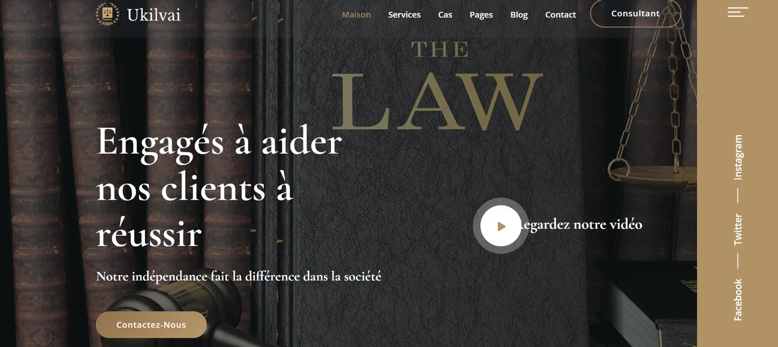 Exemple de site internet avocat avec design premium et prise de rendez-vous