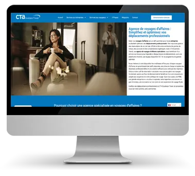 Exemple de site internet consultant voyages d'affaires CTA Business Travel