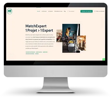 Exemple de site internet consultant mise en relation Match Expert