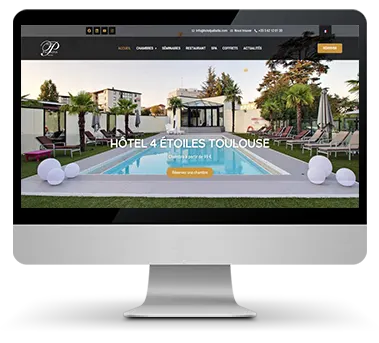 Exemple de site internet restaurant hotel Palladia Toulouse