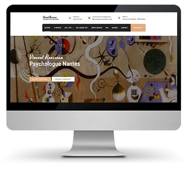 Exemple de site internet psychologue Vincent Rousseau Nantes