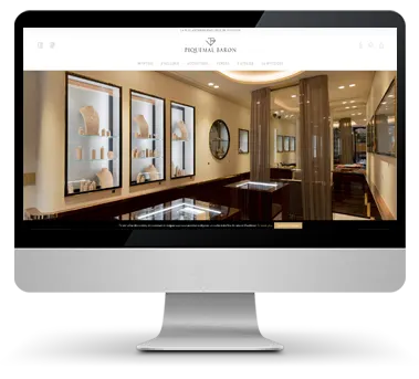 Exemple de site internet joaillerie haut de gamme Piquemal Baron