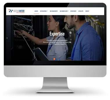 Exemple de site internet vitrine professionnel Securinfor