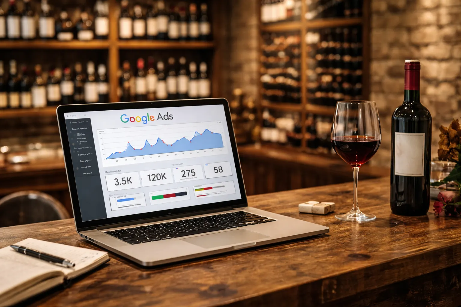 Google Ads pour cave vin : campagnes performantes et rentables
