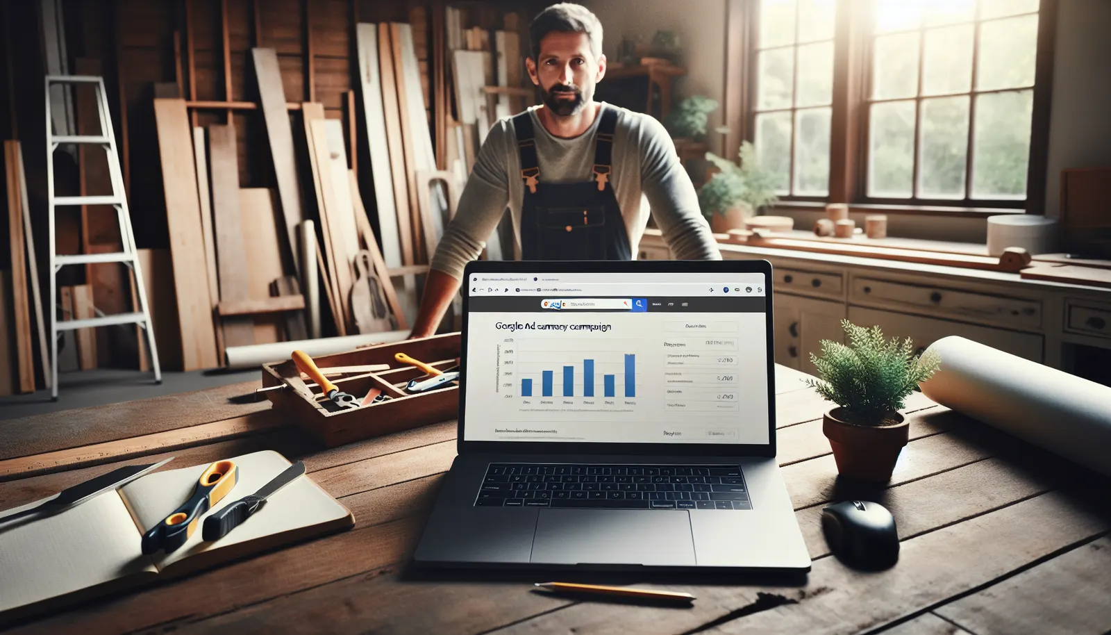 Google Ads pour charpentier couvreur : campagnes performantes et rentables