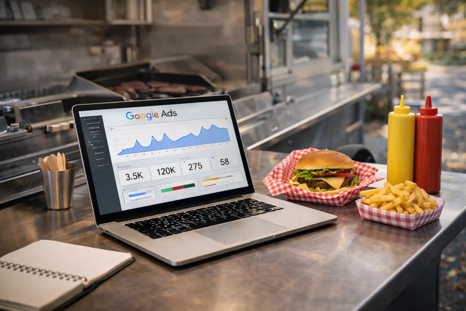 Google Ads pour food truck : campagnes performantes et rentables