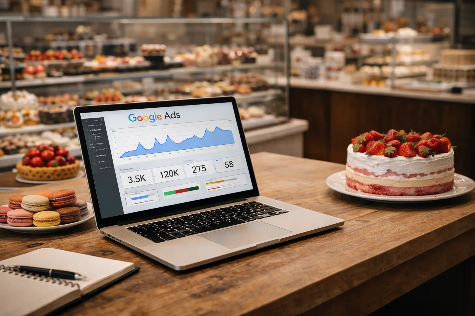Google Ads pour patisserie : campagnes performantes et rentables