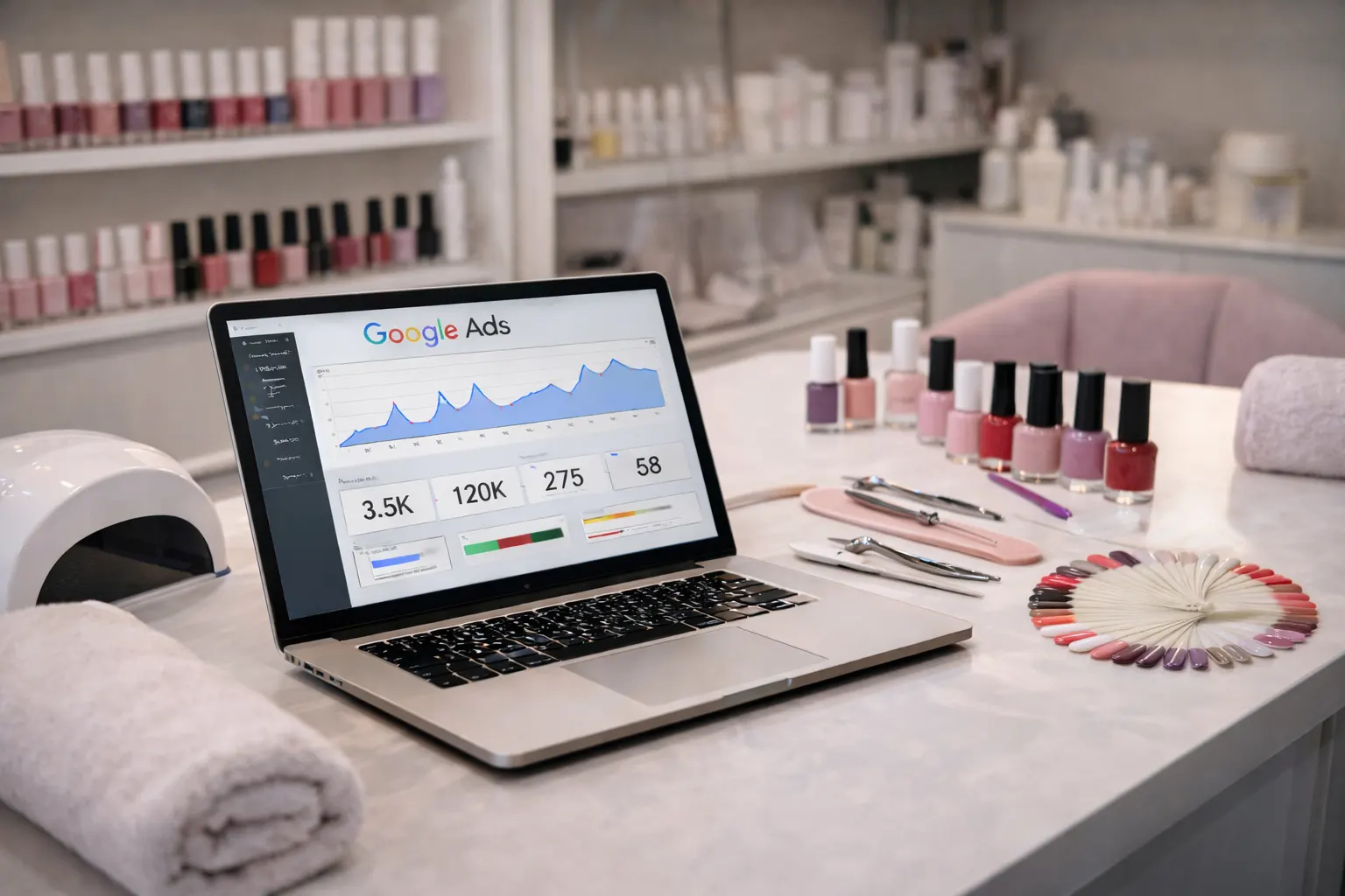 Google Ads pour prothesiste ongulaire : campagnes performantes et rentables