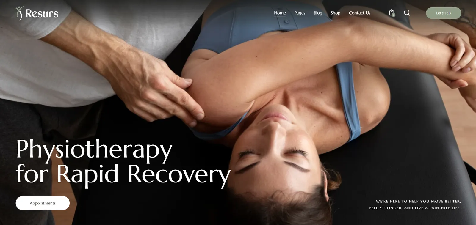 Maquette de site internet pour therapeute avec pages de soins et tarifs