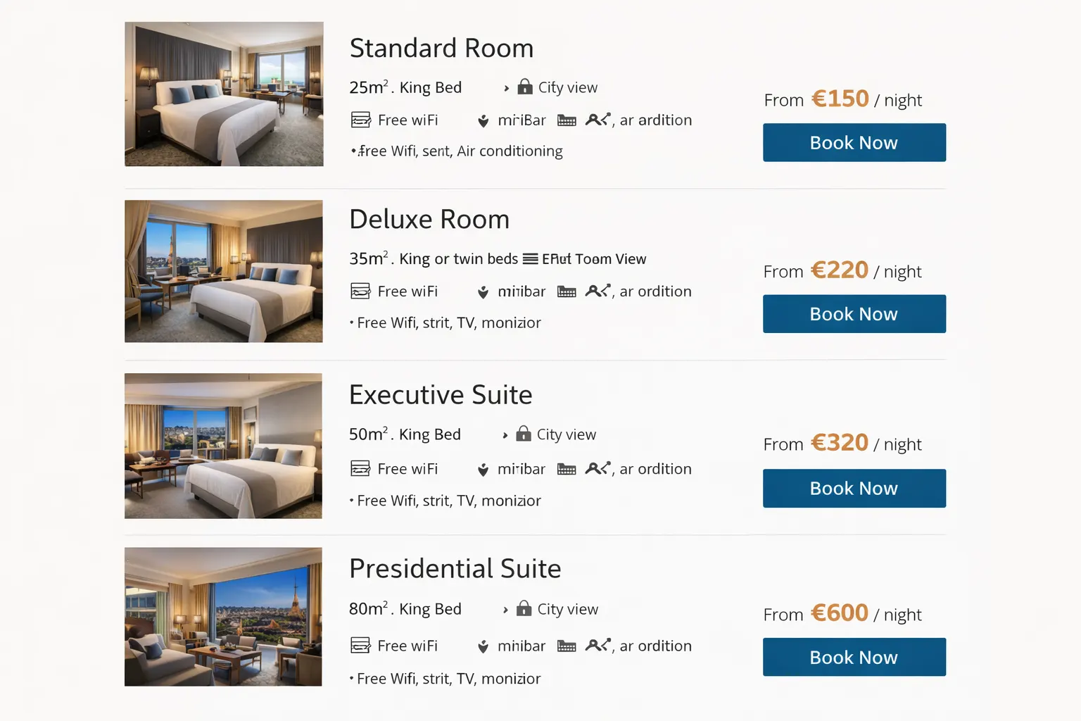 Moteur de réservation directe intégré au site internet d'un hôtel