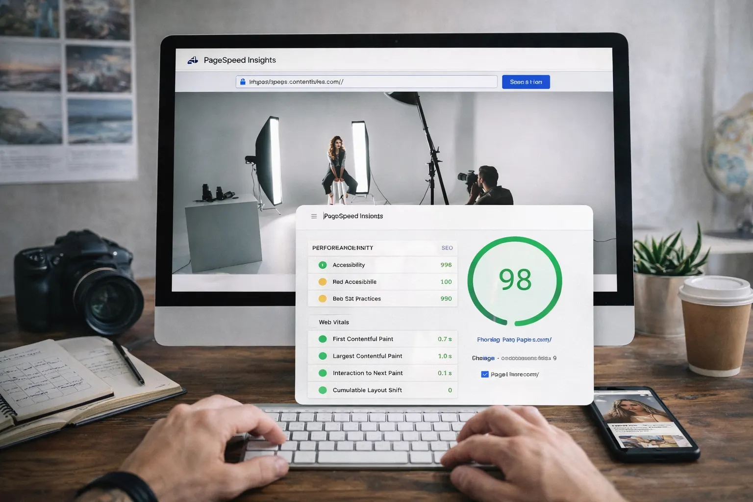 Intégration et développement du site web pour photographe professionnel
