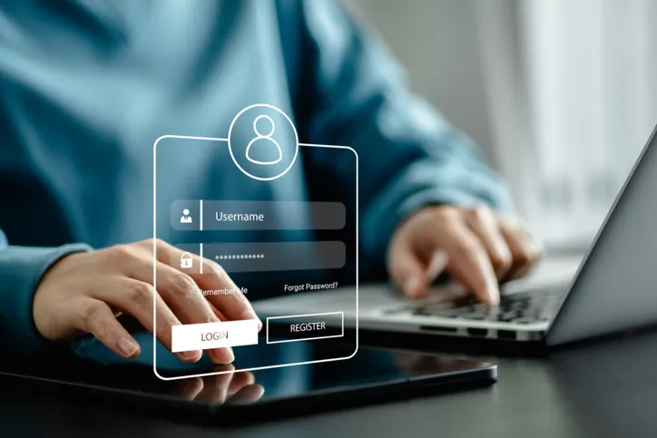 Tableau de bord d'outil interne d'entreprise affiché sur un écran d'ordinateur au bureau