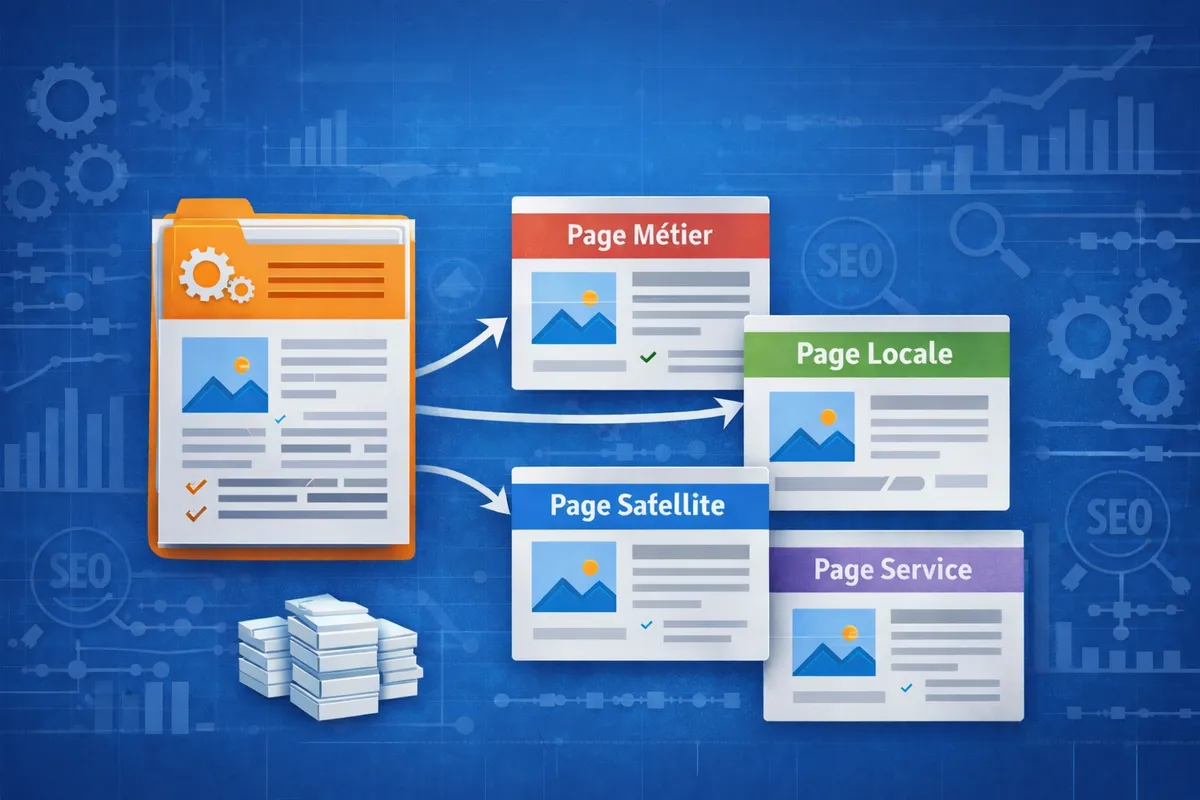 Principe des templates programmatiques pour la génération de pages SEO