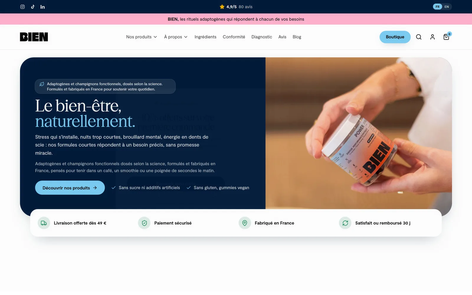 Site internet BIEN health