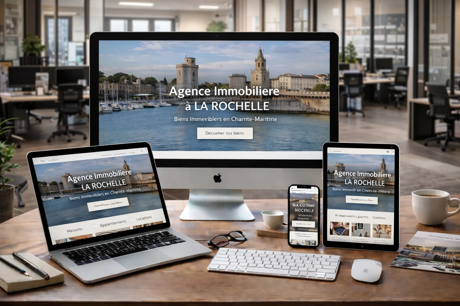 Modernisation de votre espace web par l'agence Clickzou, vue sur le Vieux-Port et les tours historiques