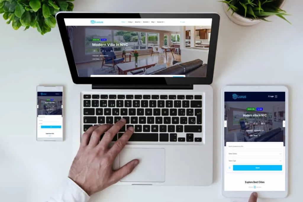 Développement et intégration WordPress responsive du site pour agence immobilière