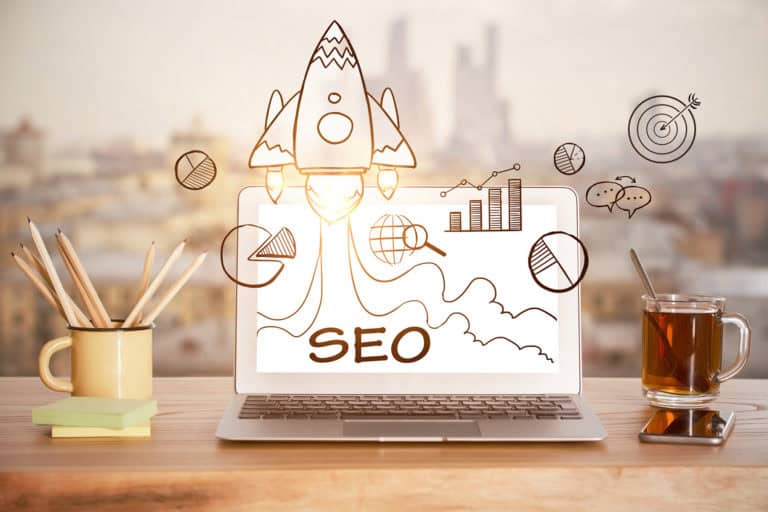 Concept de démarrage et de gestion SEO