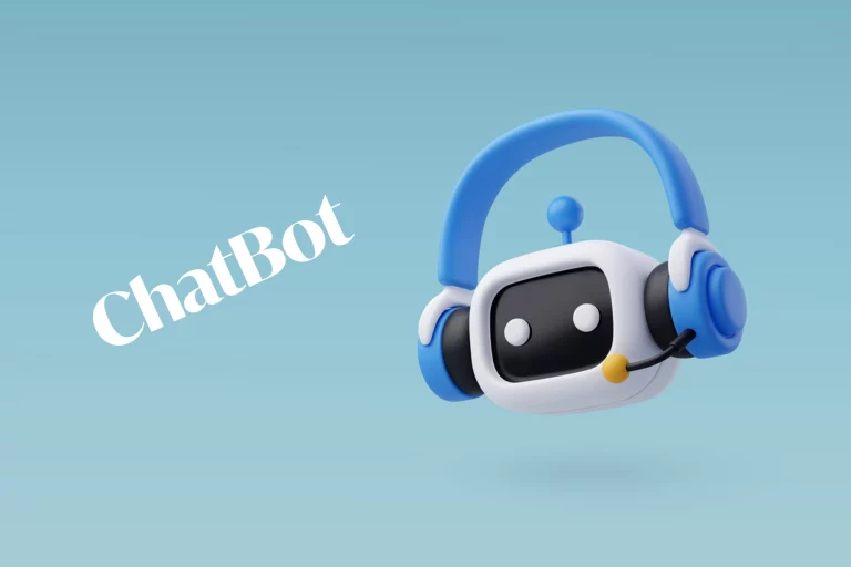 Illustration d'un chatbot avec un casque, représentant l'utilisation de l'IA dans le service client pour améliorer les interactions automatisées.